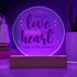 Love Note  - LED Circle Plaque